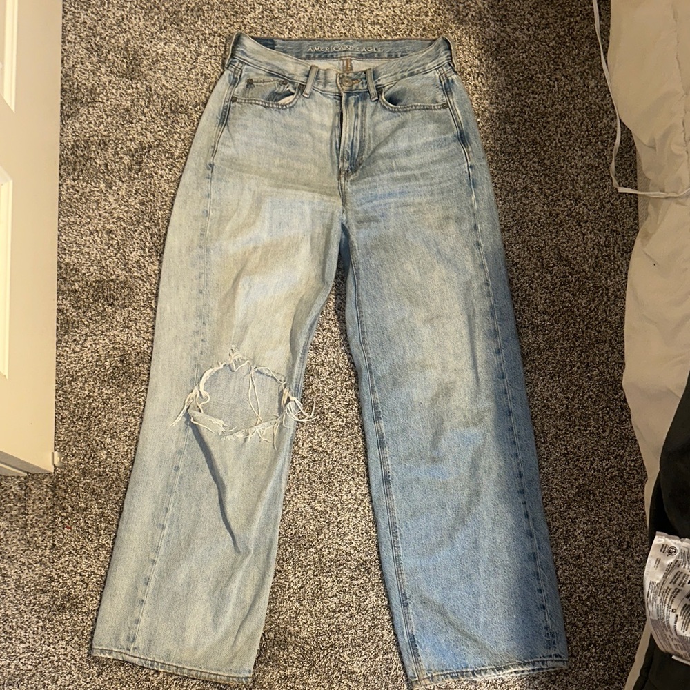 Light Blue Distressed Women Jeans